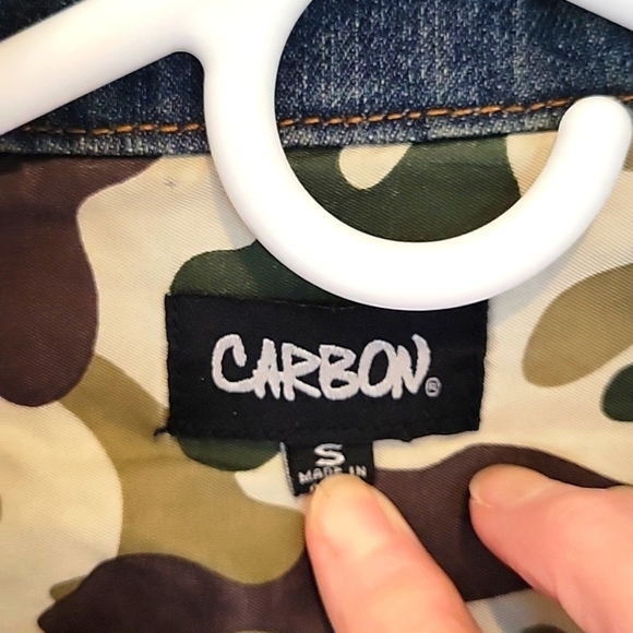 Carbon Garage Style Vintage Trucker Jean Jacket Sz Small Classic Fit - Picture 4 of 9